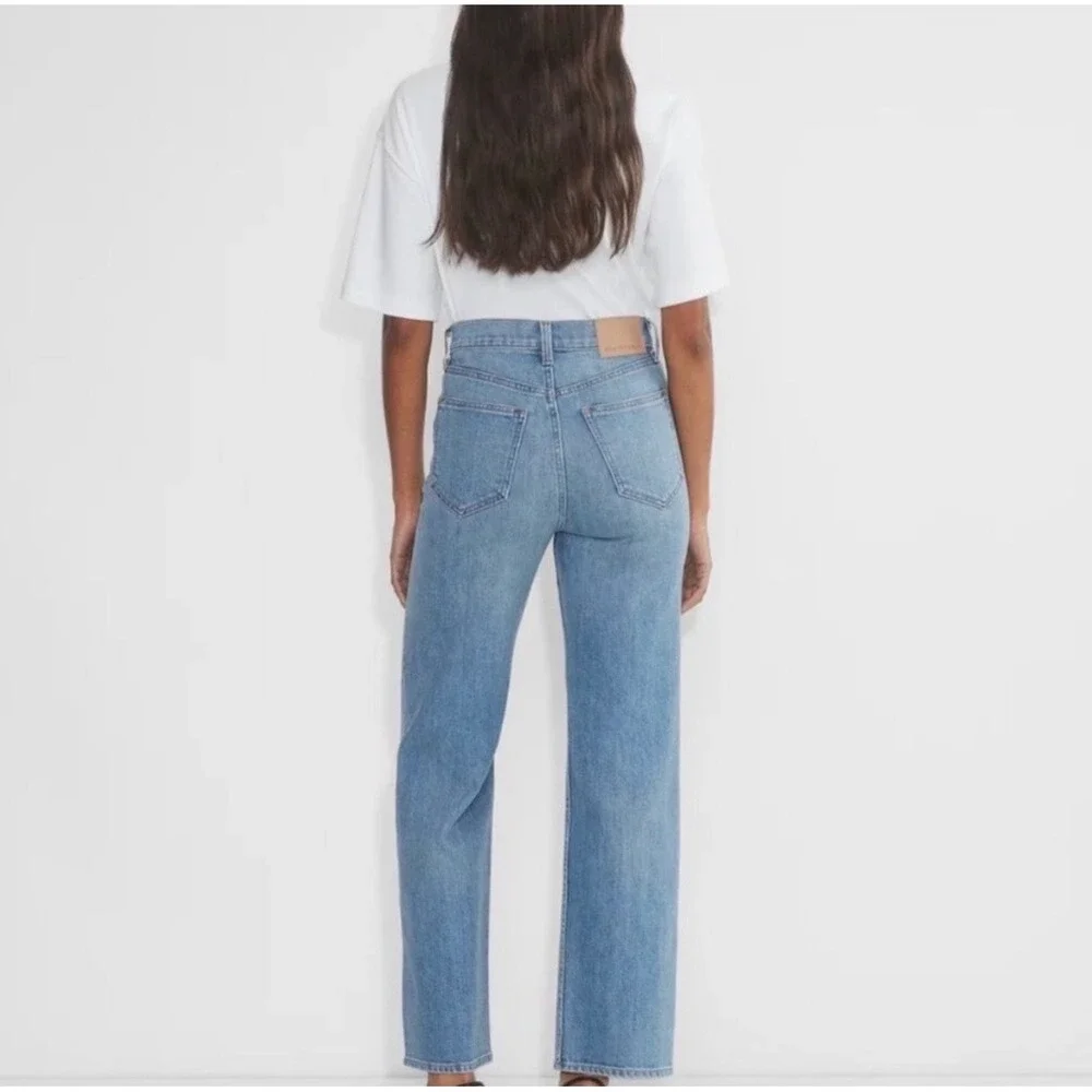 Aritzia‎ Denim Forum The Arlo High Rise Straight 28L Jeans Medium Wash Size 27